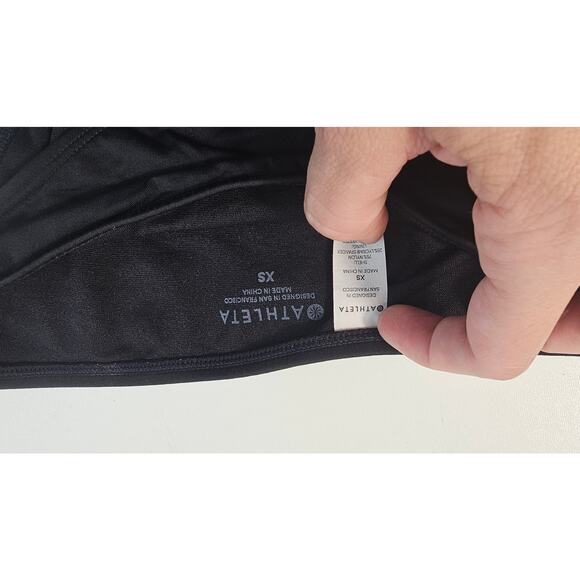 Athleta 2 piece DIFFERENT SIZES XXS top XS bottom halter zebra tie back black - Picture 3 of 8